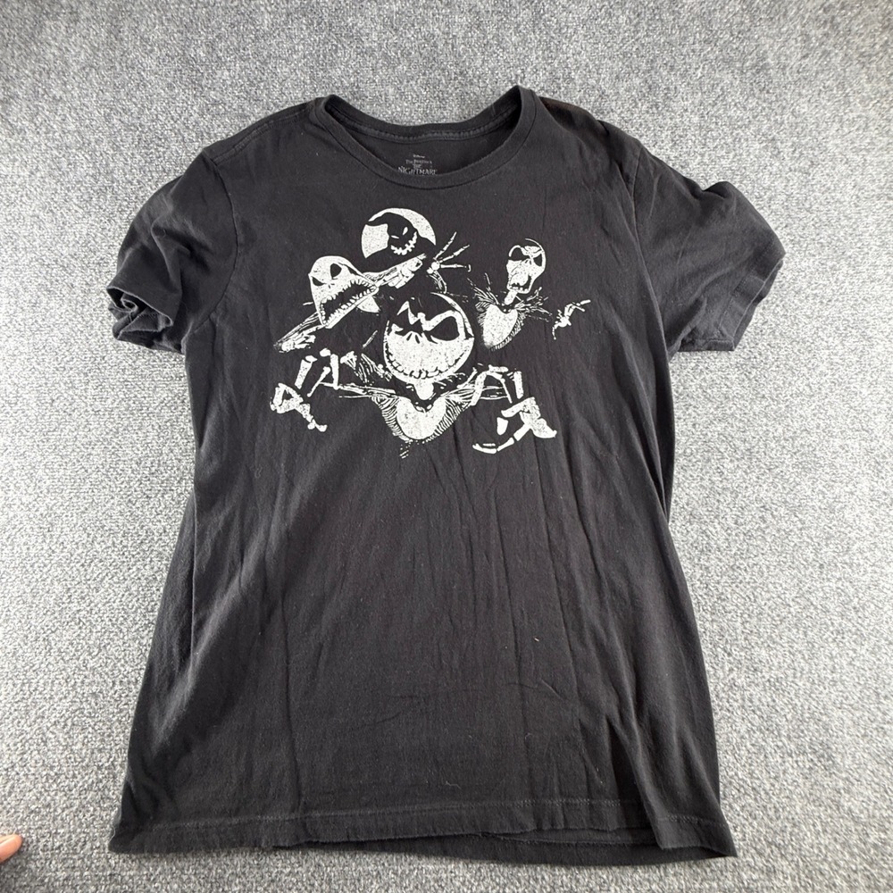 Disney Nightmare Before Christmas Jack Skellington Graphic T-Shirt Black Mens L